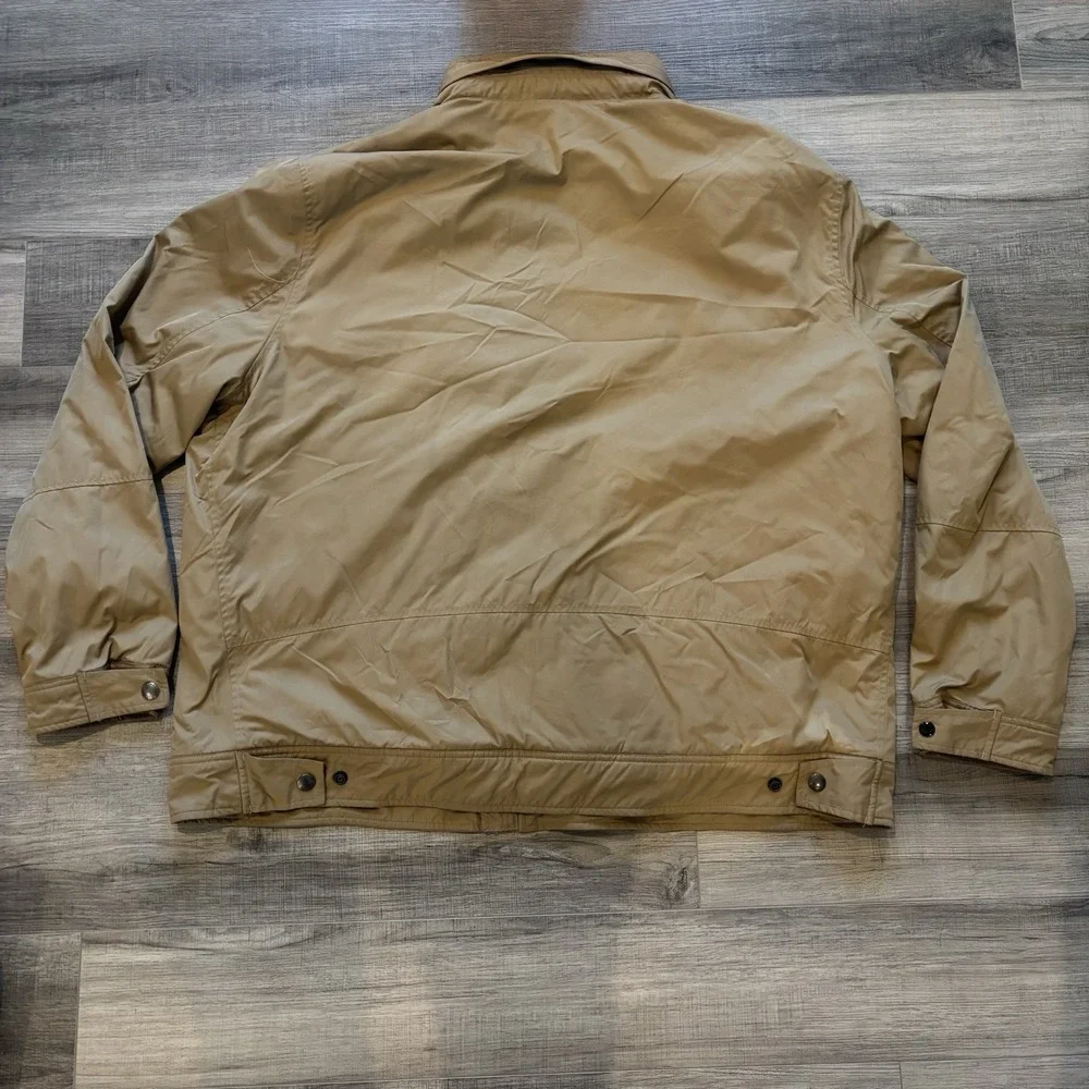 Polo Ralph Lauren Tuck Away Hooded Jacket Beige Full Zip Lined Men Size 2XLT